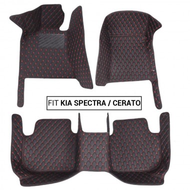 Kia Spectra/Cerato Luxury Leather Diamond Stitching Car Mats
