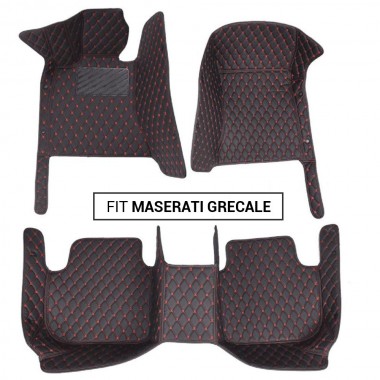 Maserati Grecale Luxury Leather Diamond Stitching Car Mats